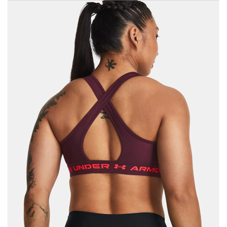 Under Armour Women's Armour Mid Crossback Sports Bra - Dark Maroon/Beta, Shop Today. Get it Tomorrow!