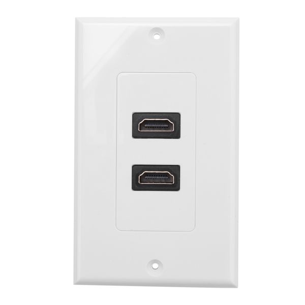 HDMI 2-Ports Wall Face Plate Panel Outlet 1080p Cover Coupler Socket HOT