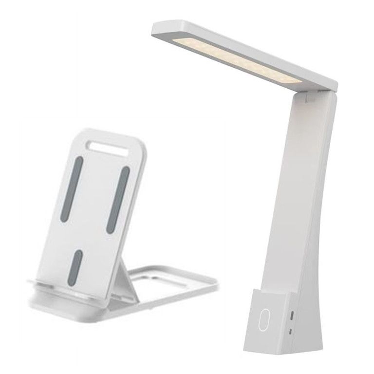 Rechargeable Light LED Desk Study Light Bedside Lamp with Phone Stand