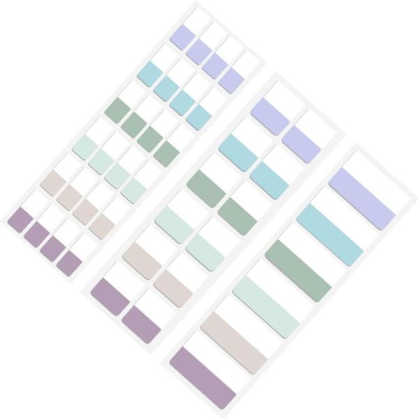 Index Set Self-Adhesive Page Tabs Plastic Memo Pad for School Supplies