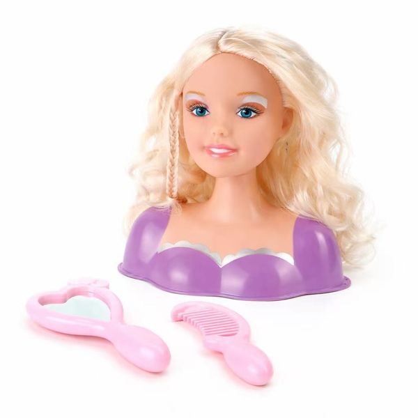 Fashion Hair Stylist Doll Head - Fantasy Model Styling Set - Blue