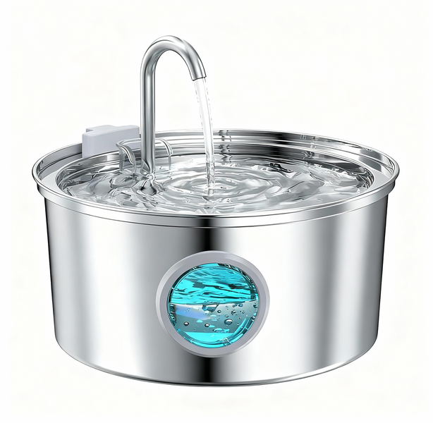Stainless Steel Ultra Quiet Pet Fountain 7L Larger