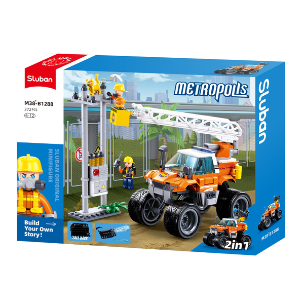 Sluban Building Set: Metropolis - Rescue Pullback Vehicle - 272 Pieces
