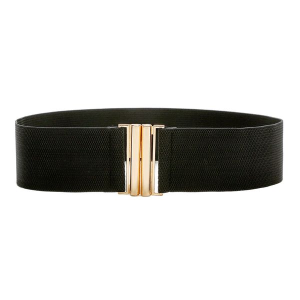 Fashion casual ladies with dress elastic elastic buckle wide belt