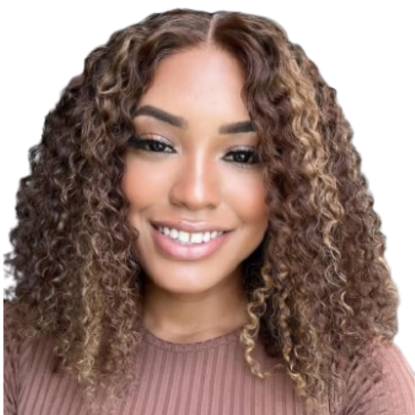 Highlight Brazilian Curly Wig.