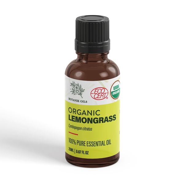 Organic Lemongrass Oil by Botanik Oils - 20ml