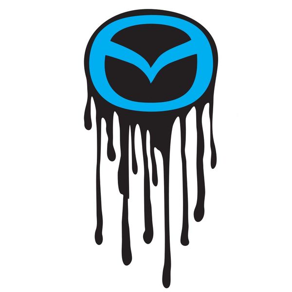 Replica Mazda Blue Drip Sticker (Large)