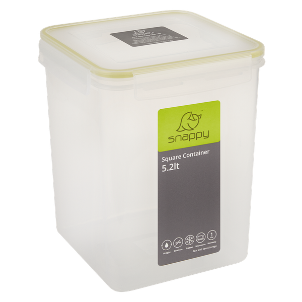 Snappy - Square Food Storage Container - 5.2 Litre