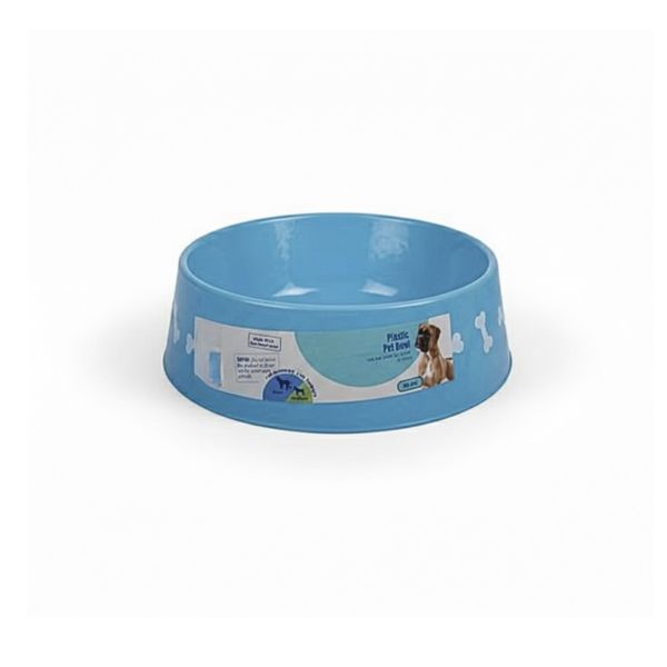 Sky Blue Plastic Pet Bowl 25cm - Feeding with Everyday Reliability