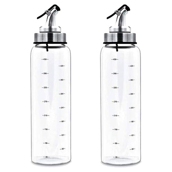 Dream Home - Elegant High Borosilicate Glass Oil Bottle - Set of 2