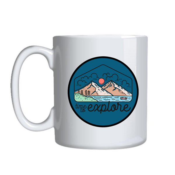 Time to Explore Mugs for Adventure Lovers Trendy Graphic Cup Present 013