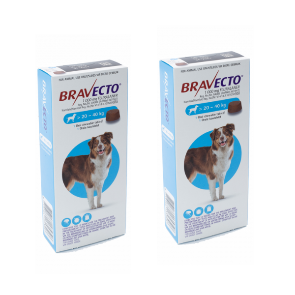 Bravecto Chewy Tablet for X-Large Dog - (>40-56Kg) - 2 Pack