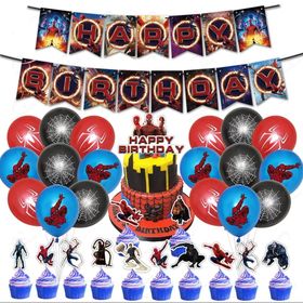 Spiderman Theme Birthday Party Decoration and Balloons | Shop Today ...