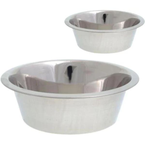 Optipet Stainless Steel Standard Deep Feeding Bowl 1.6L (Pack of 2)