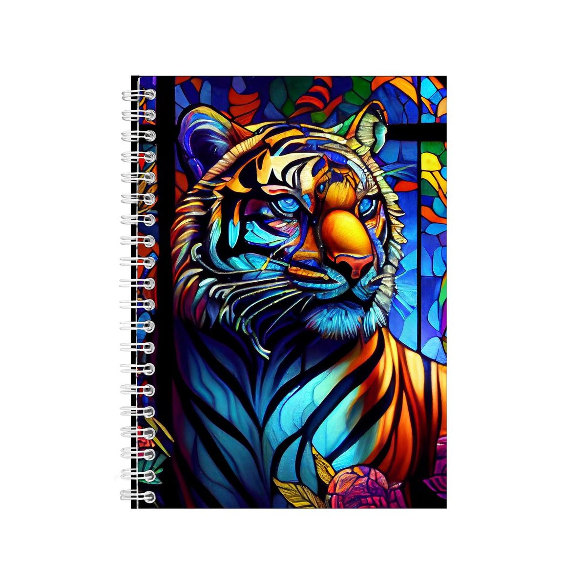 Blue Eye Tiger Stained Glass Notebook Animal Gift Idea Notepad Pad 89 ...