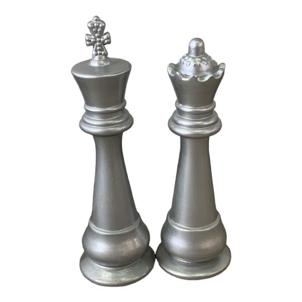 King &amp; Queen Chess Pieces 2 Piece Set - Ceramic