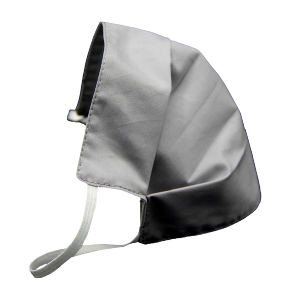 2 x Elasticated Fabric Face Masks &amp; 8 Filters - Grey (S-M)