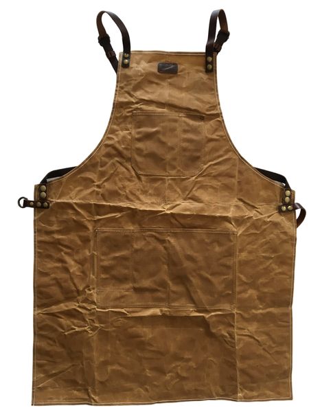 Vivace - Waxed Cotton Apron with Leather Finishing