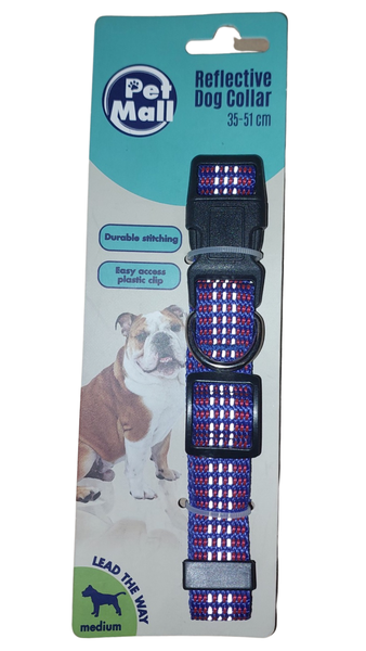 Purple Reflective Collar for Medium Dogs 35-51cm