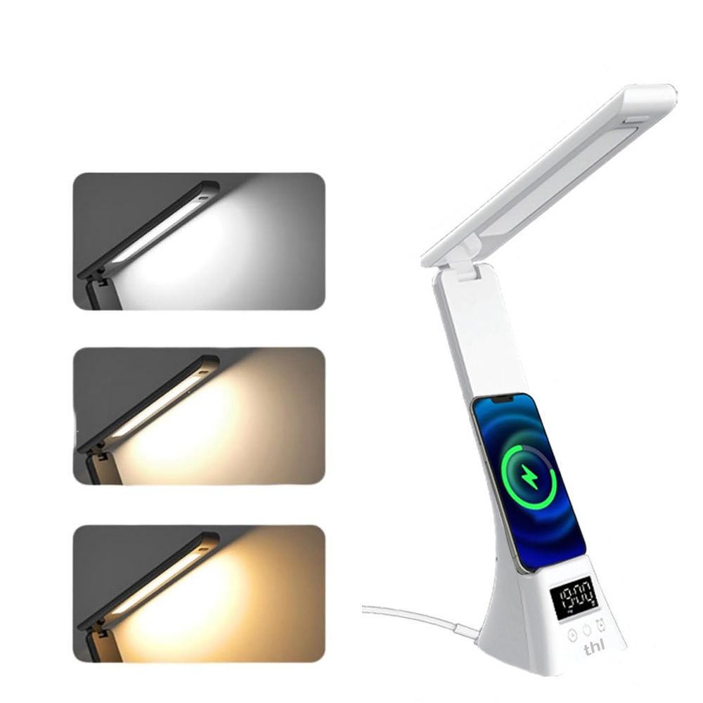 thl Multifunctional Desk Lamp: Wireless Charge, Clock, Eye Care Smart Touch
