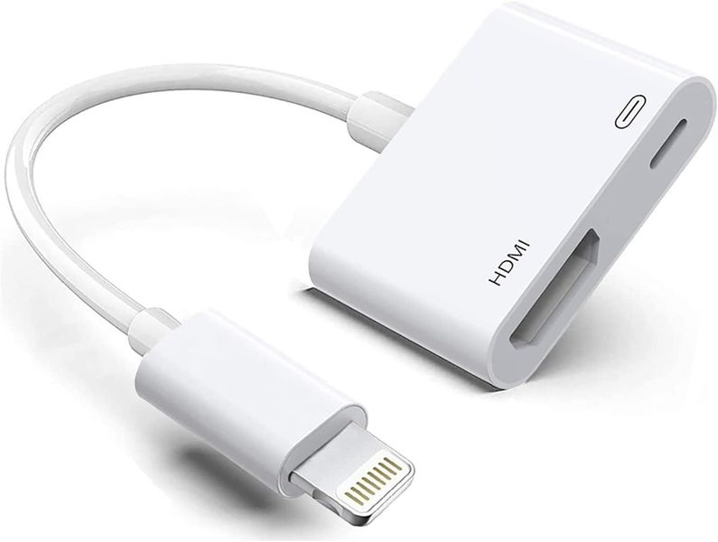 Lightning to HDMI Screen Mirroring Adapter with Power Input For IP AN