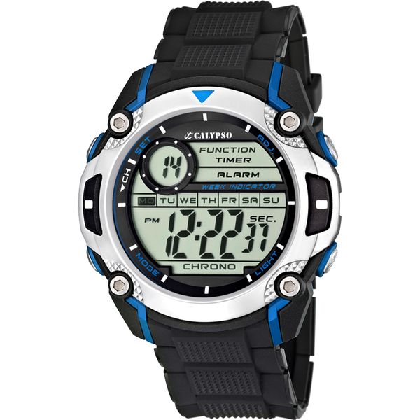 Calypso Digital Men's Watch - Black and blue