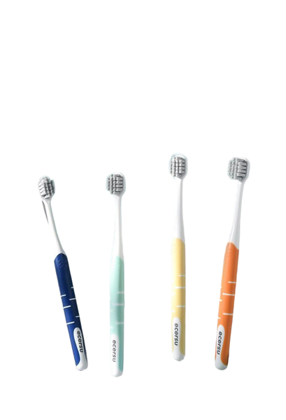 Antibacterial Toothbrush Set for Adults - 4-Pack Family Oral Care