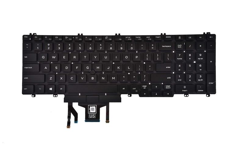 Backlit Replacement Laptop Keyboard Compatible with Dell Latitude 5500 5501