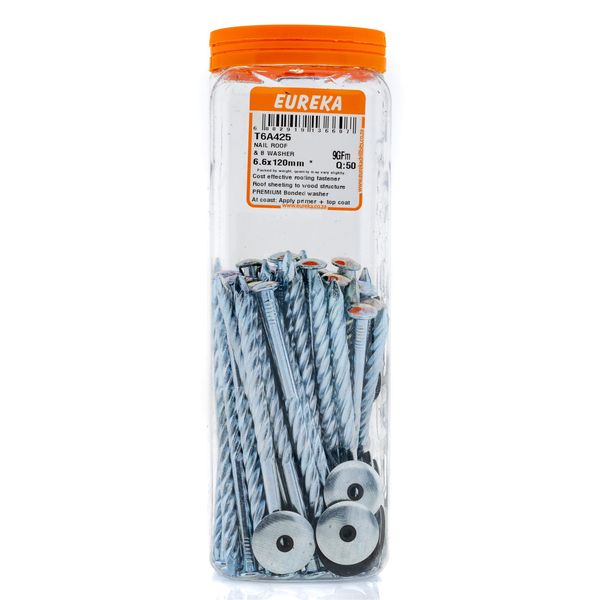 EUREKA Roof Nail &amp; Cap 6.6 x 120mm* Q:50 T6A425