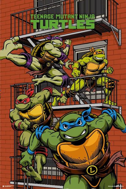 Teenage Mutant Ninja Turtles - Balcony Poster 