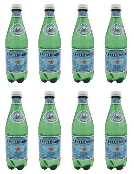 San Pellegrino Sparkling Water - Plastic Bottle - 500ml - 8 Pack