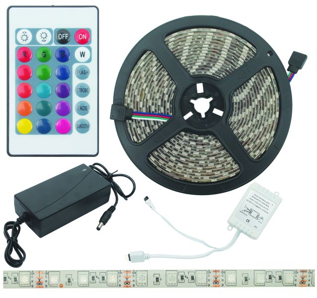 5 Meter LED Strip 12 Volt 5050SMD Multi-Colour With Remote