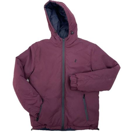 Burgundy polo jacket sale