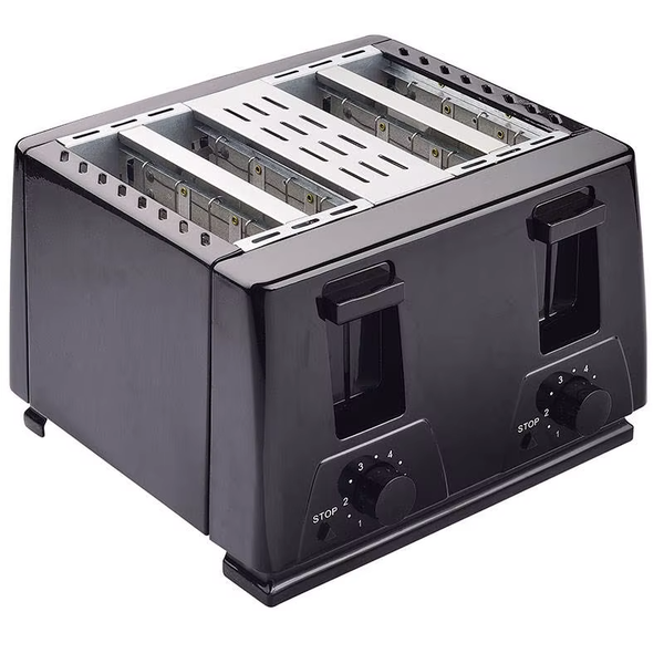 Silver Love Stainless Steel Electric Bread Maker Household Toaster