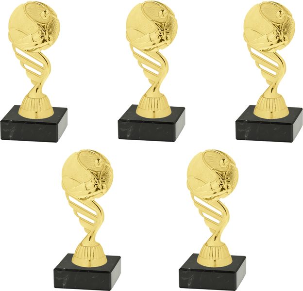 Tennis Figurine Trophy with Marble Base - Kit of 5