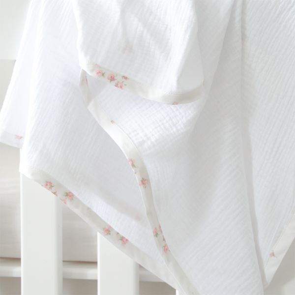 Mingo Rose Large Muslin Blanket Pink Rose