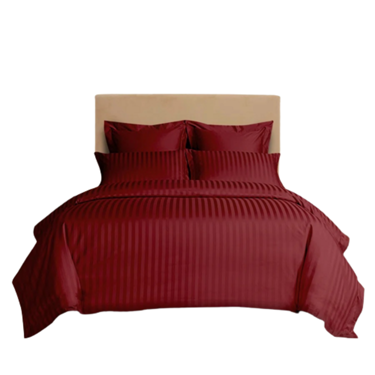 Relax Collection microfibre duvet cover 3 piece set - Maroon