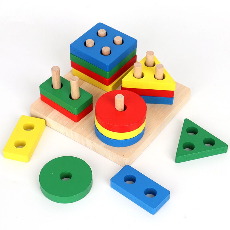 Montessori Educational Wooden Geometric Shape Sorter Toy | Shop Today ...