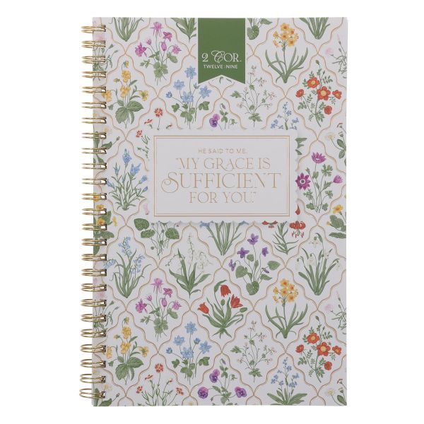 Wirebound Notebook with PVC Cover - My Grace Is Sufficient for You