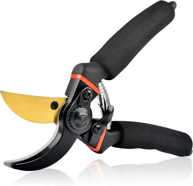 Gardening Pruning Shears With Rubber Handle, Heavy-Duty And Ultra-Sharp