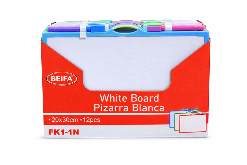Magnetic White Board 20 × 30 cm - Assorted Colour Frame -12 x White Boards