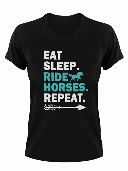 Eat Sleep Ride Horses T-Shirt