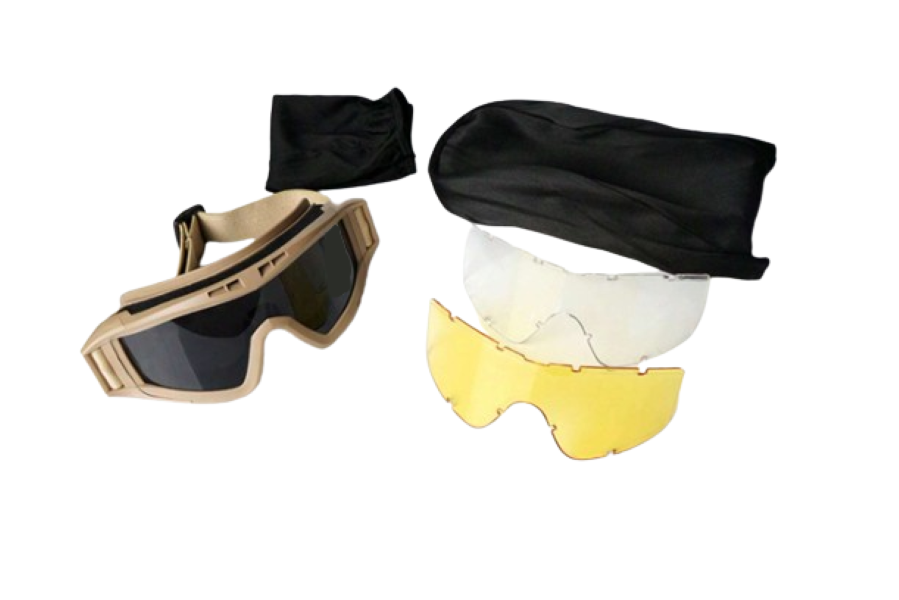 Xaegistac Tactical Eyewear 3 Interchangeable Lenses Outdoor Unisex Shooting Glasses