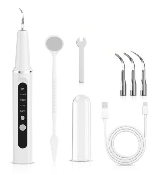Ultrasonic Dental Calculus Remover Kit,With Replaceable Heads Teeth Cleaner