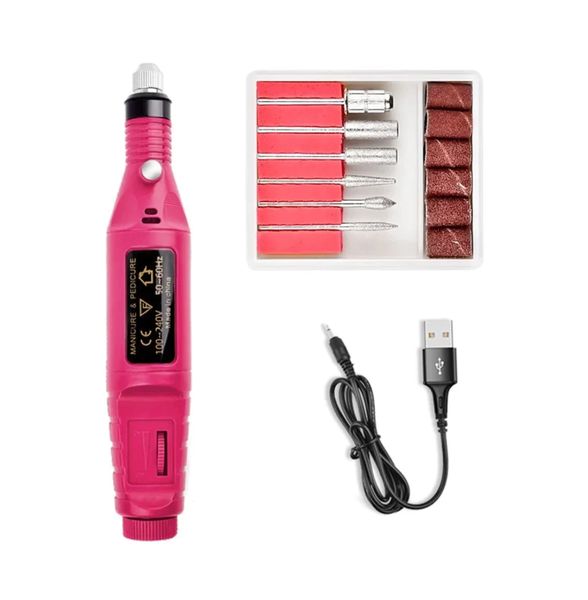 Electric Nail Drill with USB Cable &amp; Drill Bits