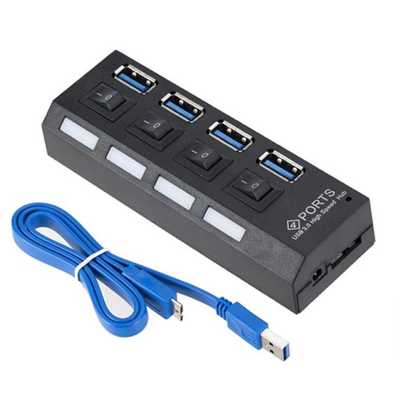 Portable USB 3.0 High-Speed Hub with Four Separate Ports AB-C226