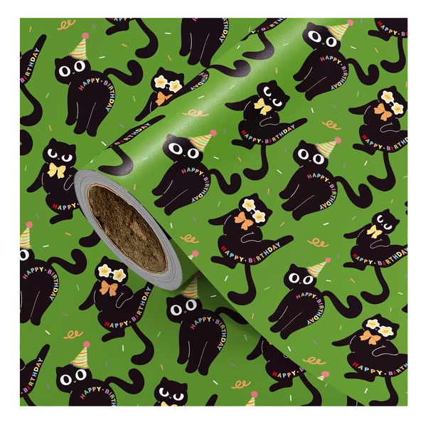 Cat Birthday Wrapping Paper
