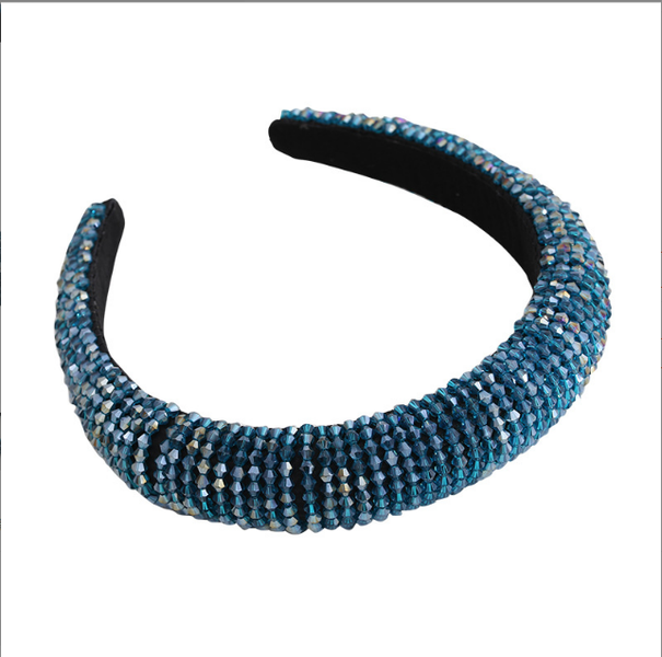Handmade Crystal Beaded Headband Vintage Retro Exotic Hair Hoop For Women
