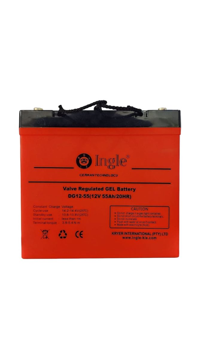 Ingle Gel 12V 55AH Battery Deep Cycle