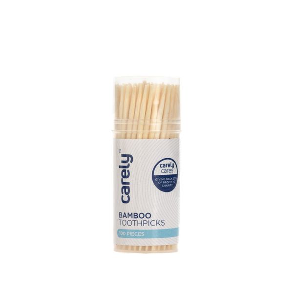 Carely Bamboo Toothpicks - 100 Picks (12 Pack)